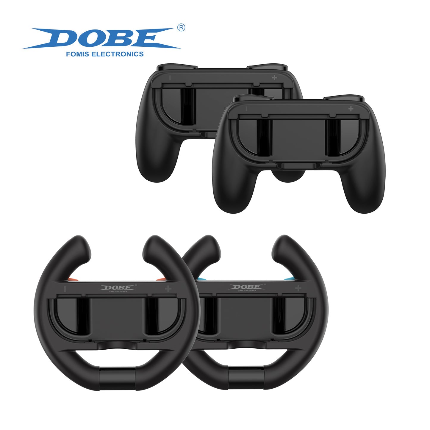 4-IN-1 Controller Grip & Steering Wheel Kit for Nintendo Switch 2 Joypad Game Controller Accessories Kit