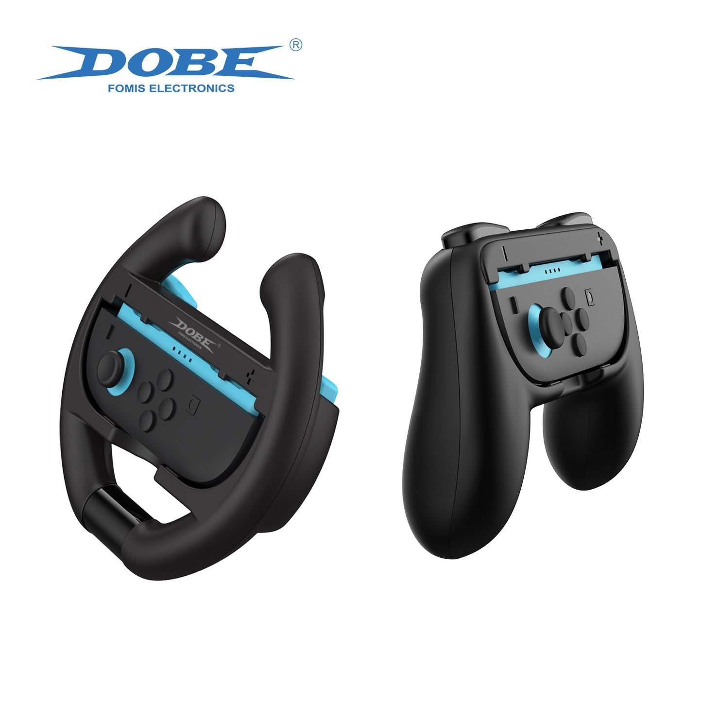 4-IN-1 Controller Grip & Steering Wheel Kit for Nintendo Switch 2 Joypad Game Controller Accessories Kit