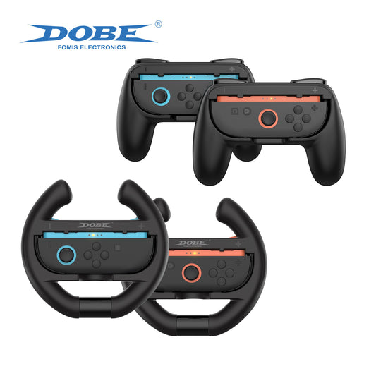 4-IN-1 Controller Grip &amp; Steering Wheel Kit for Nintendo Switch 2 Joypad Game Controller Accessories Kit