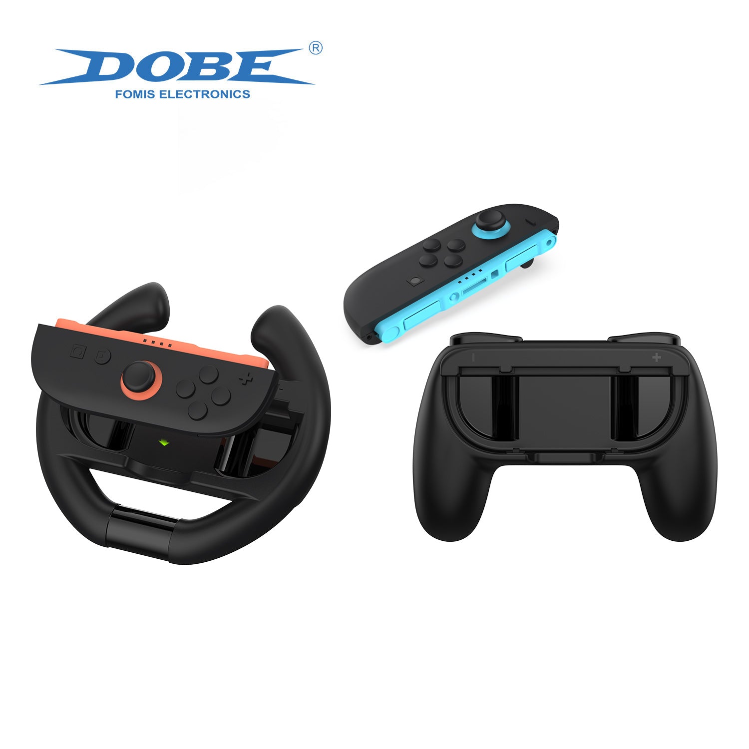 4-IN-1 Controller Grip &amp; Steering Wheel Kit for Nintendo Switch 2 Joypad Game Controller Accessories Kit