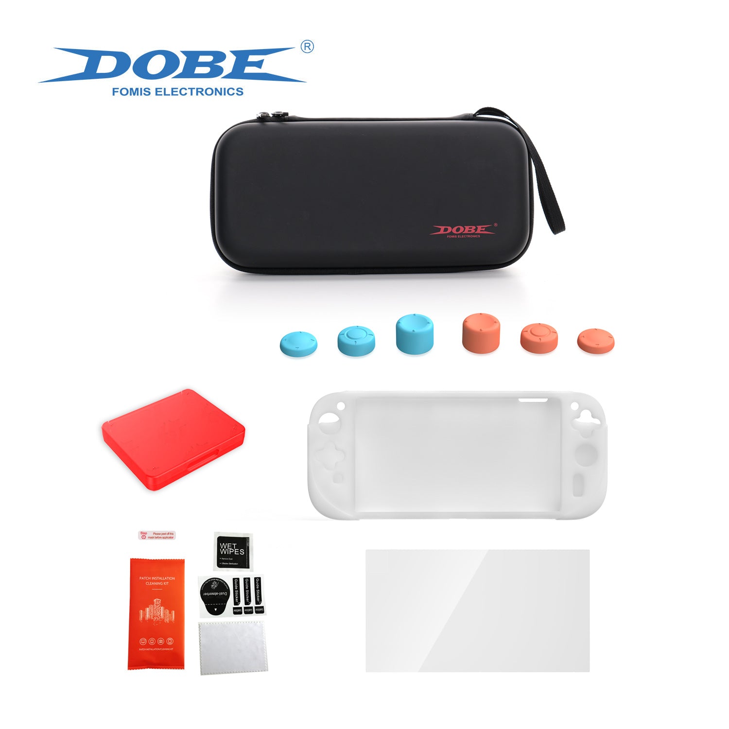 For Nintendo Switch 2 10-in-1 Kit with Storage Bag Silicone Protective Cover Screen Protector Game Card Box