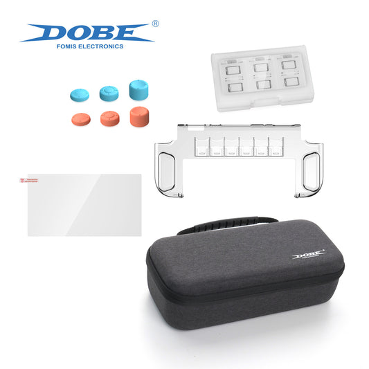 For Switch 2 10-in-1 set host storage bag+crystal case+tempered film+card box+joystick cap