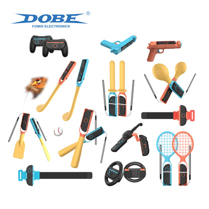 For Nintendo Switch 2 24-in-1 Motion Gaming Kit with Tennis Racket / Fishing Rod / Shooting Gun Joy-Con Holder